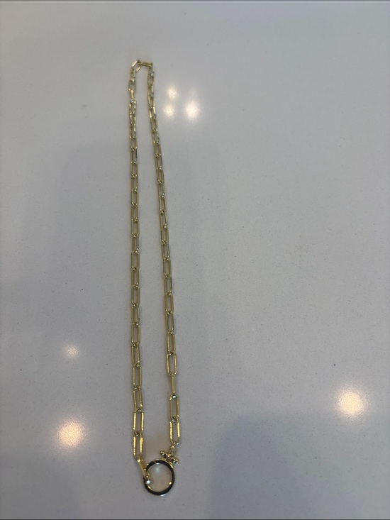 Gorjana Jewelry - Gorjana Gold Plated Paperclip Chain Necklace with Spring Ring